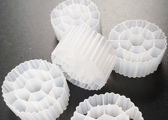 MBBR de plástico Bio Media HDPE K3 Aquapônica Filtro Media 500 m2/m3 fda material seguro biopipe biocelular bolas