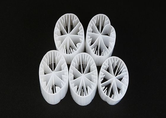Meio de filtragem hidrófilo de plástico branco HDPE Reator de biofilme de cama móvel