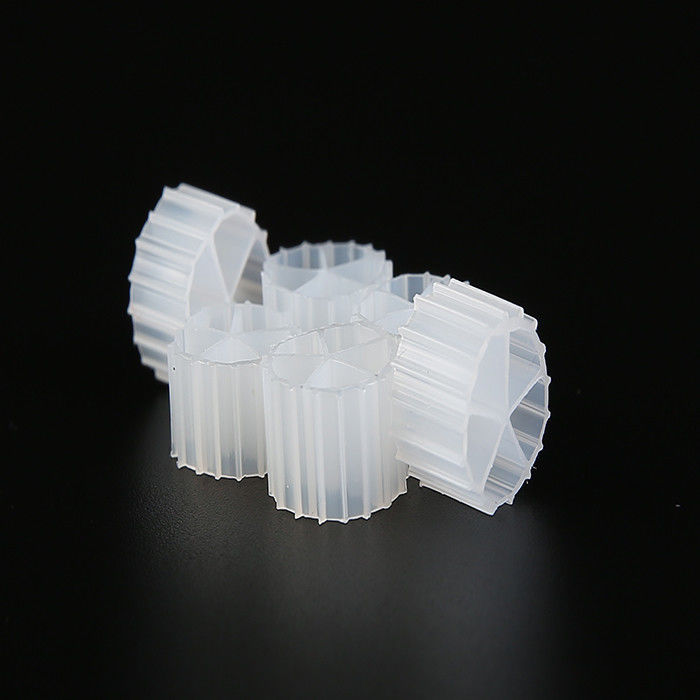 Biomédia MBBR de cor branca com material virgem HDPE Filtro de aquário Tratamento de águas residuais
