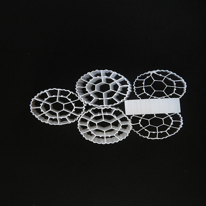 25 mm X 10 mm Tamanho Filtro de plástico Media virgem Material HDPE MBBR Bio Bolas
