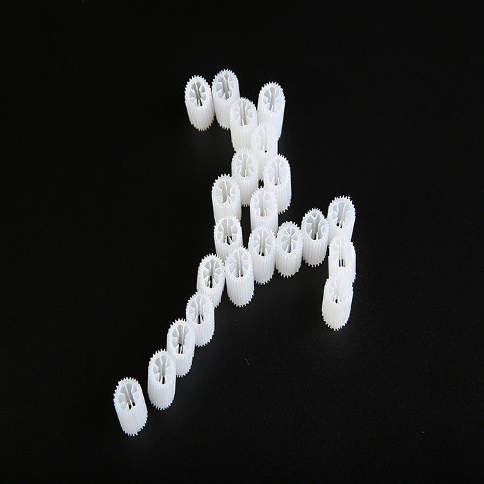 Virgin MBBR Bio Media Pesado Tamanho 5*10mm Branco Virgem HIPS Material Biocelular Plástico