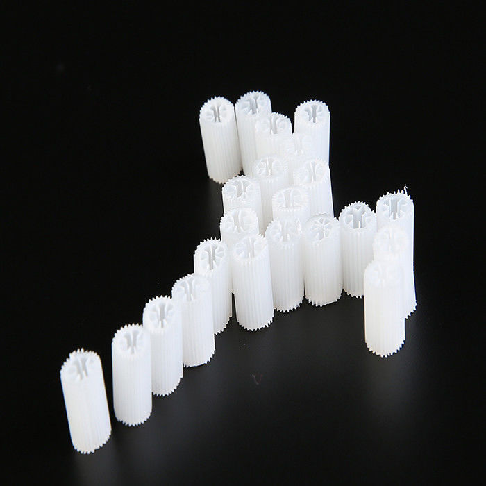 MBBR Bio Media Pesado Tamanho 5*10mm Branco Virgem HIPS Material Biocelular de Plástico Para tratamento