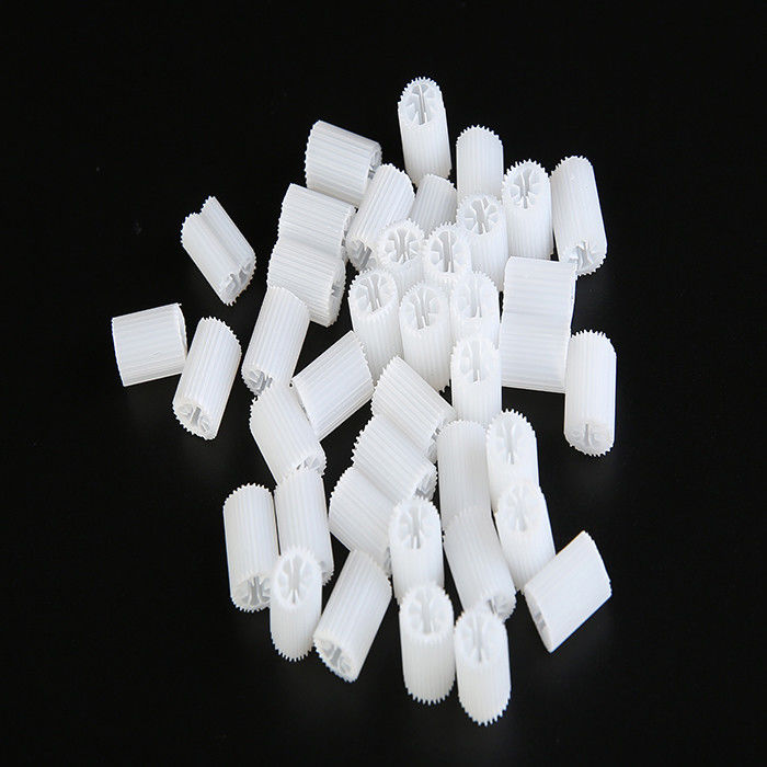 MBBR Bio Media Pesado Tamanho 5*10mm Branco Virgem HIPS Material Biocelular de Plástico Para tratamento
