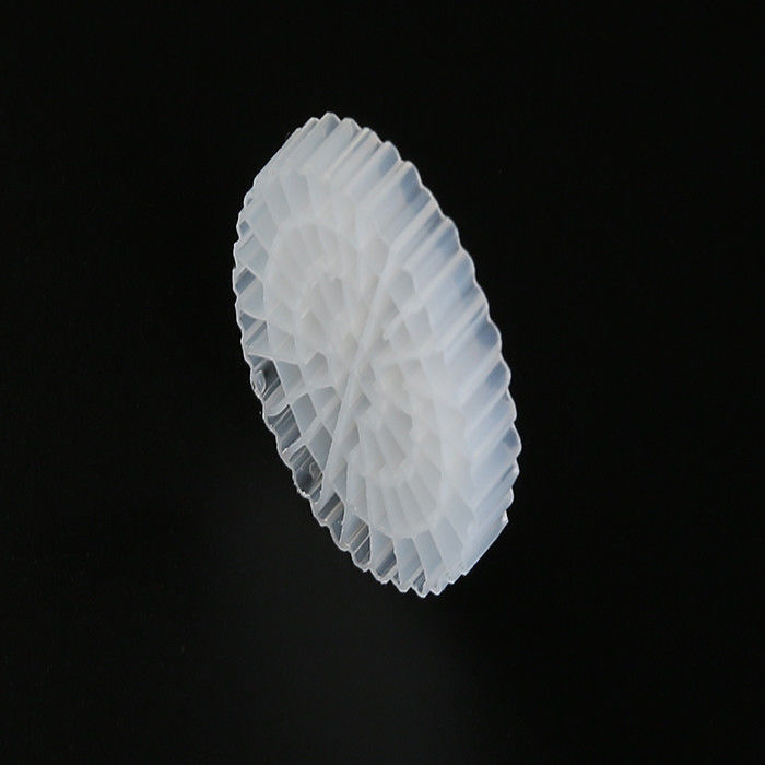 25*4mm PE64 K5 MBBR Bio Media K5 Cor Branca E Material virgem de HDPE Para Sistema RAS