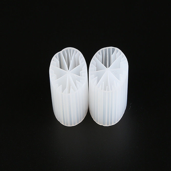 Material virgem HDPE MBBR Bio Media Cor Branca 15*15mm Tamanho para águas residuais