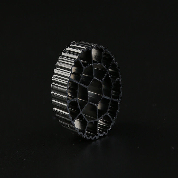 Biomédia MBBR de cor preta com carbono ativado e material virgem de HDPE