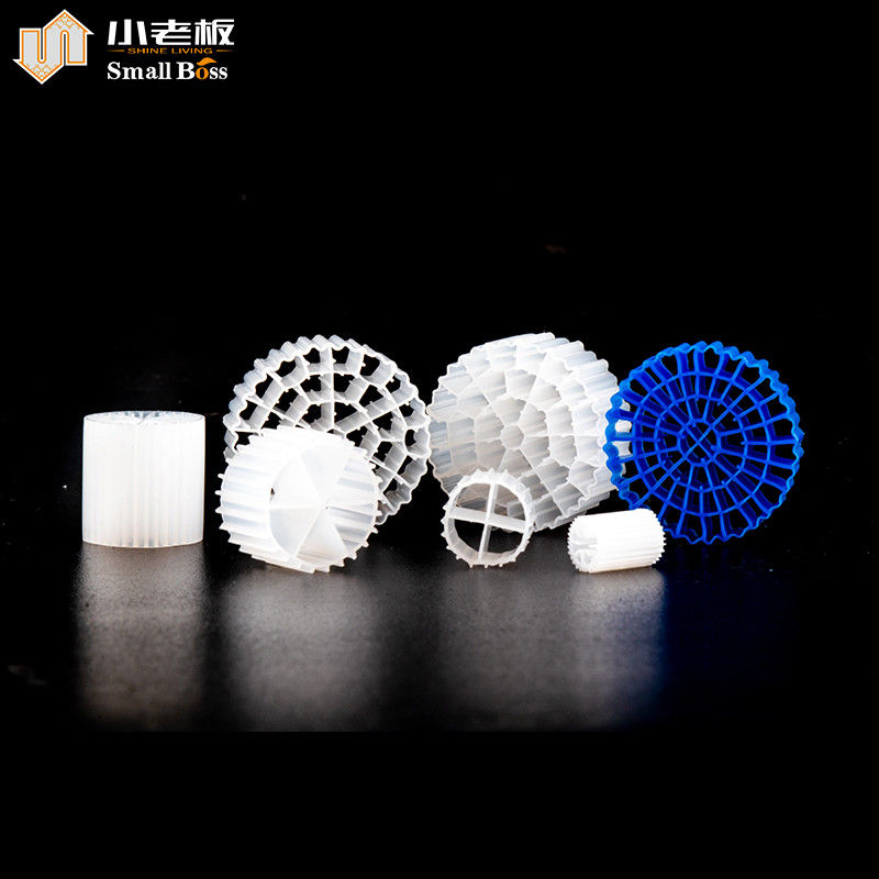 PE38 Reator de Biofilme de Leito Móvel Branco Cor Natural Virgem Material HDPE Mbbr Carrier