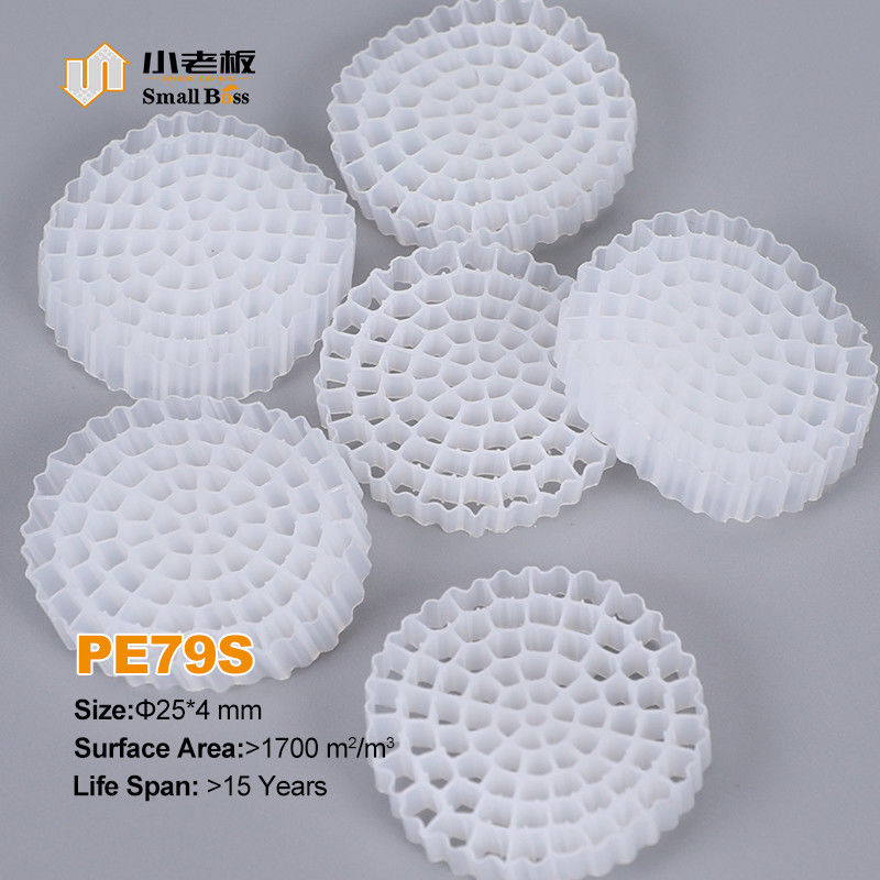 Material virgem de HDPE Mbbr Bio Media K5 Cor Branca Para Ifas Equipamento Filtro
