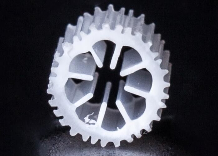 PE08 MBBR pesado Filter Media Virgem HIPS Material para tratamento de águas residuais Biomassa de cor branca