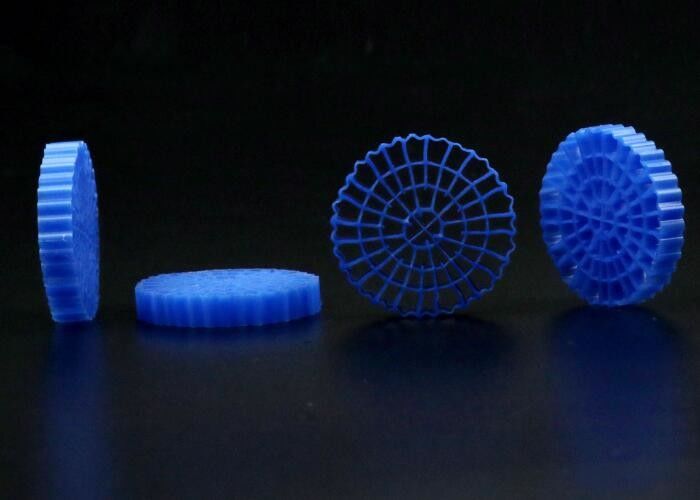 Material virgem HDPE MBBR Bio Media K5 Cor Branca Com Tamanho 25*4mm Para Equipamento IFAS