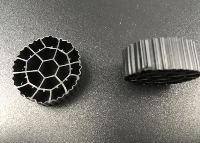 Carregador de filtros K3 MBBR de cor preta para tratamento industrial de água 25*10mm