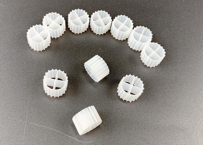 Medios de filtragem biológicos de 11 mm de branco virgem de HDPE para desnitrificação