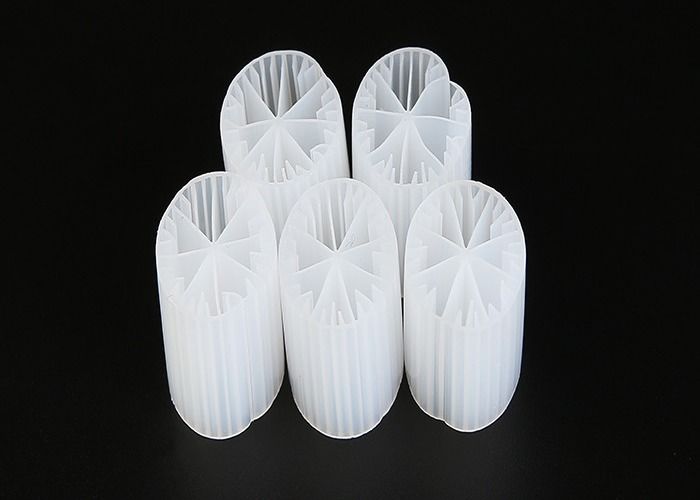 Meio de filtragem hidrófilo de plástico branco HDPE Reator de biofilme de cama móvel