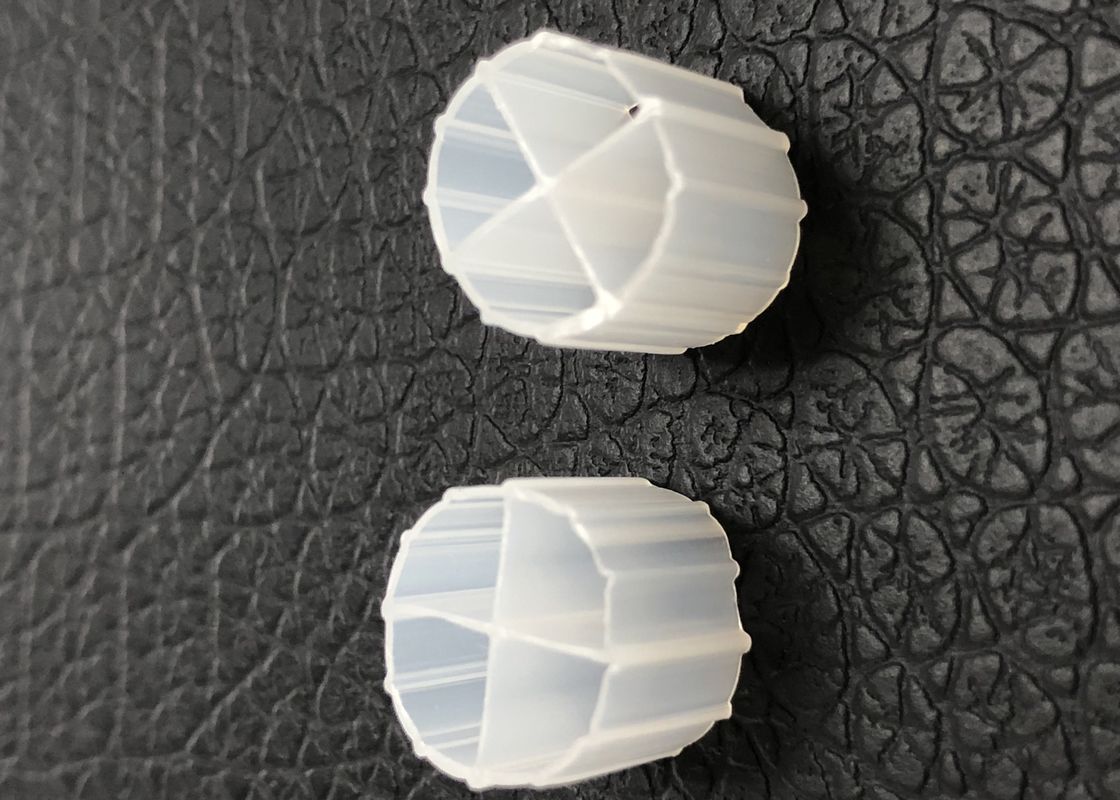 Medios de Biotransporte MBBR de cor branca para tanque anaeróbico com material virgem de HDPE e tamanho de 12*9mm